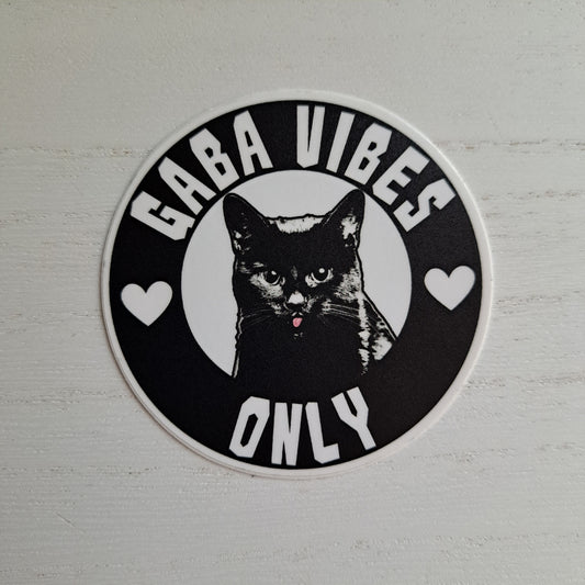 Gaba Vibes Only 3" Circle Sticker