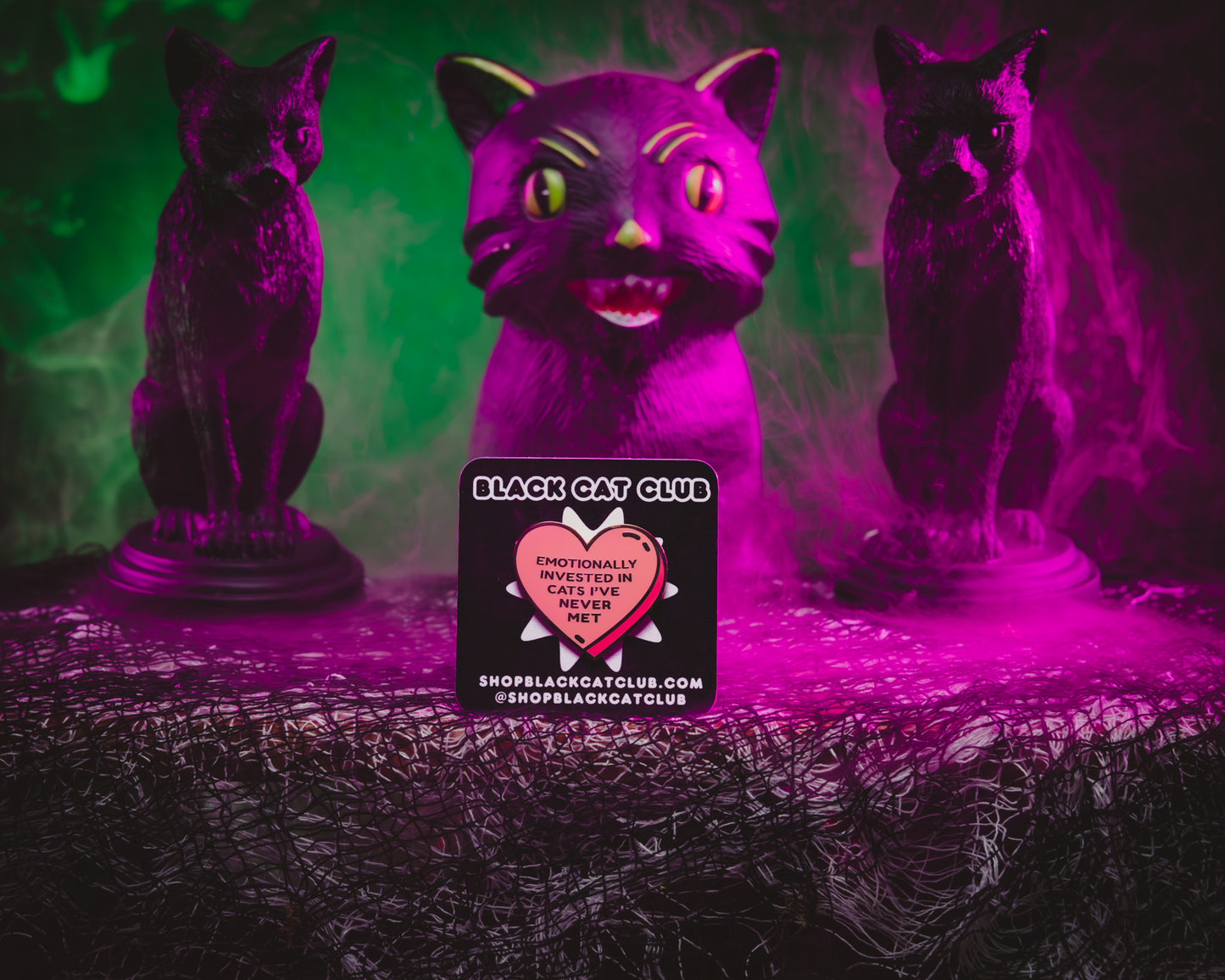 Emotionally Invested in Cats I've Never Met Heart Hard Enamel Pin