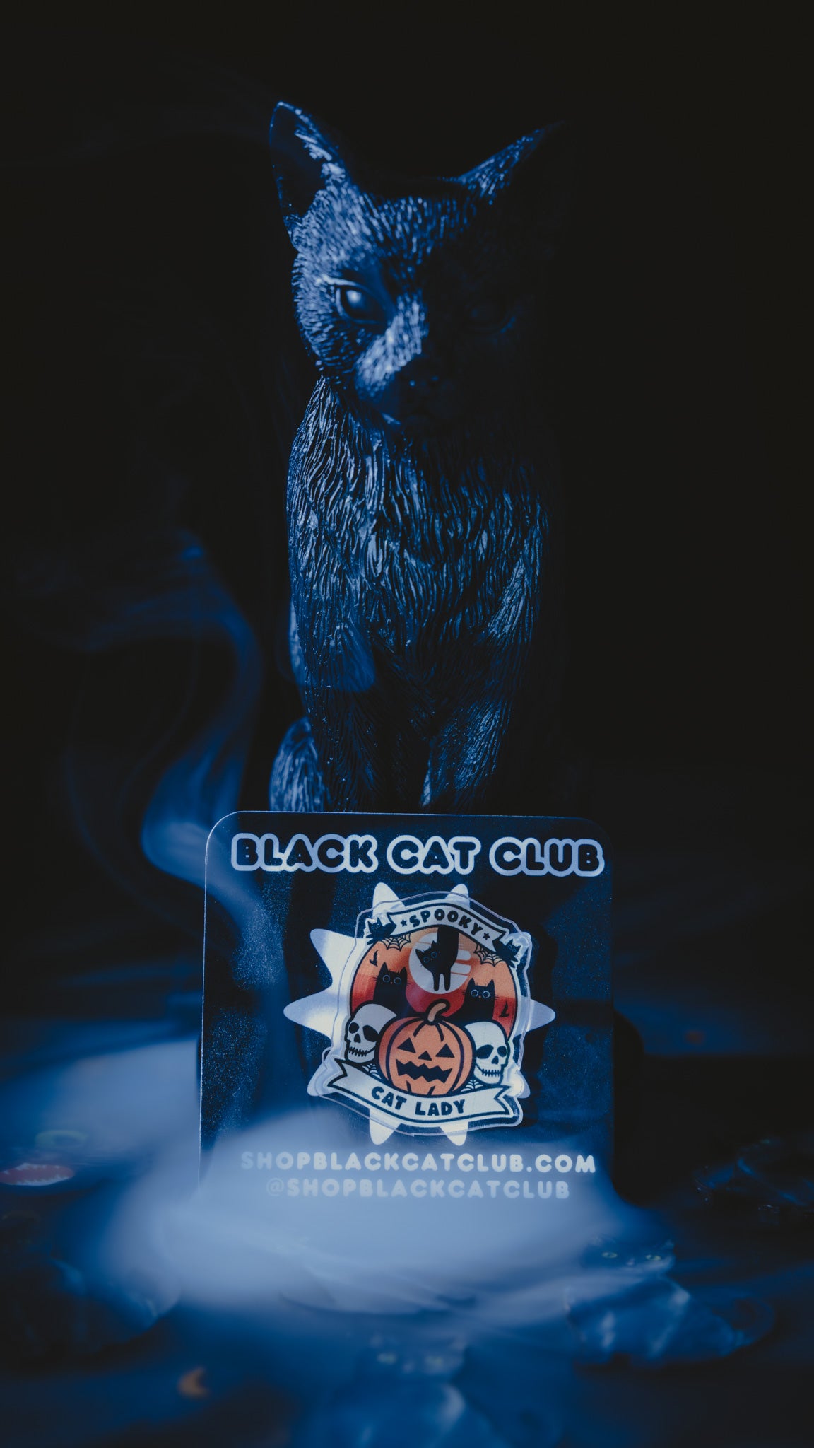 Spooky Cat Lady Acrylic Pin 1.5"