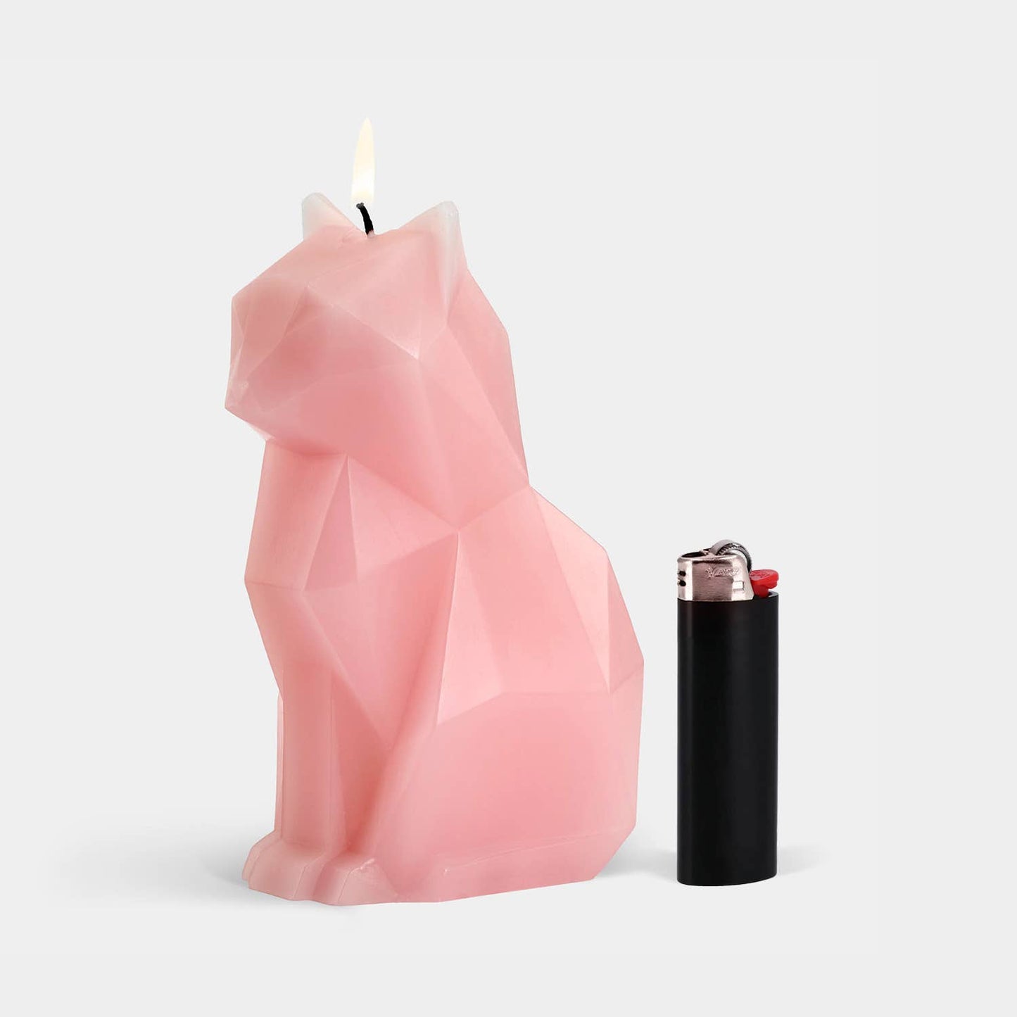 PyroPet Kisa Cat Skeleton Candle - Light Pink