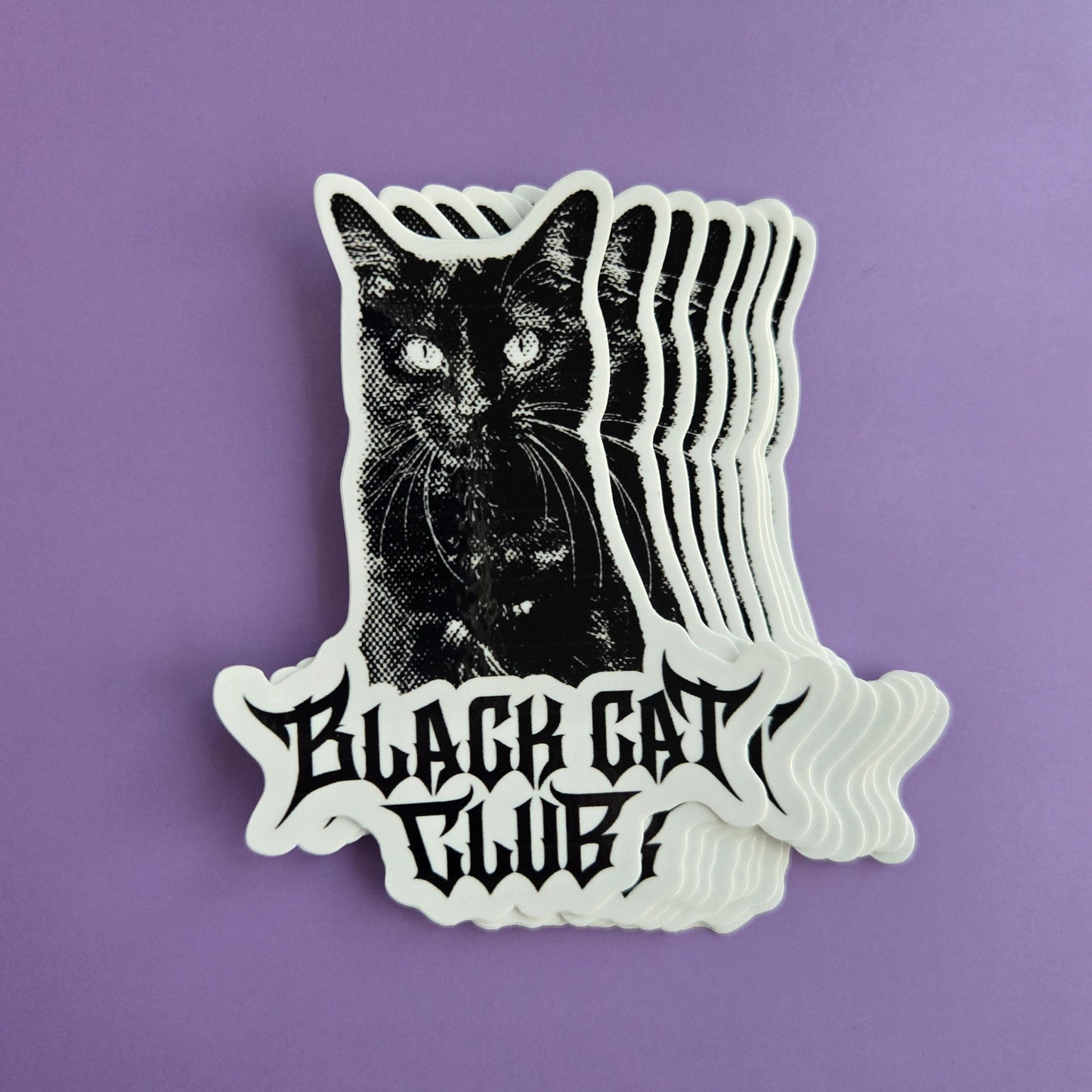 Black Cat Club Frankie Logo Sticker 3"
