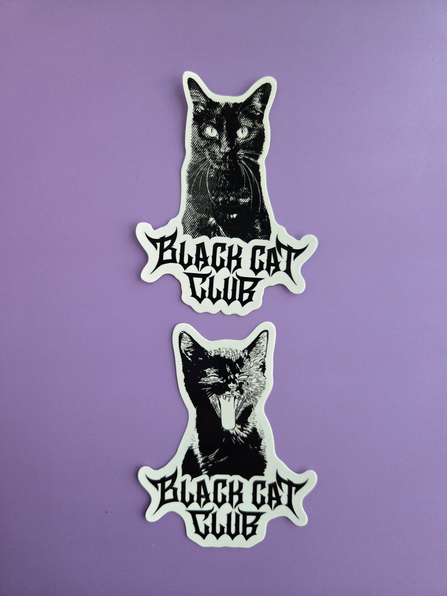 Black Cat Club Frankie Logo Sticker 3"