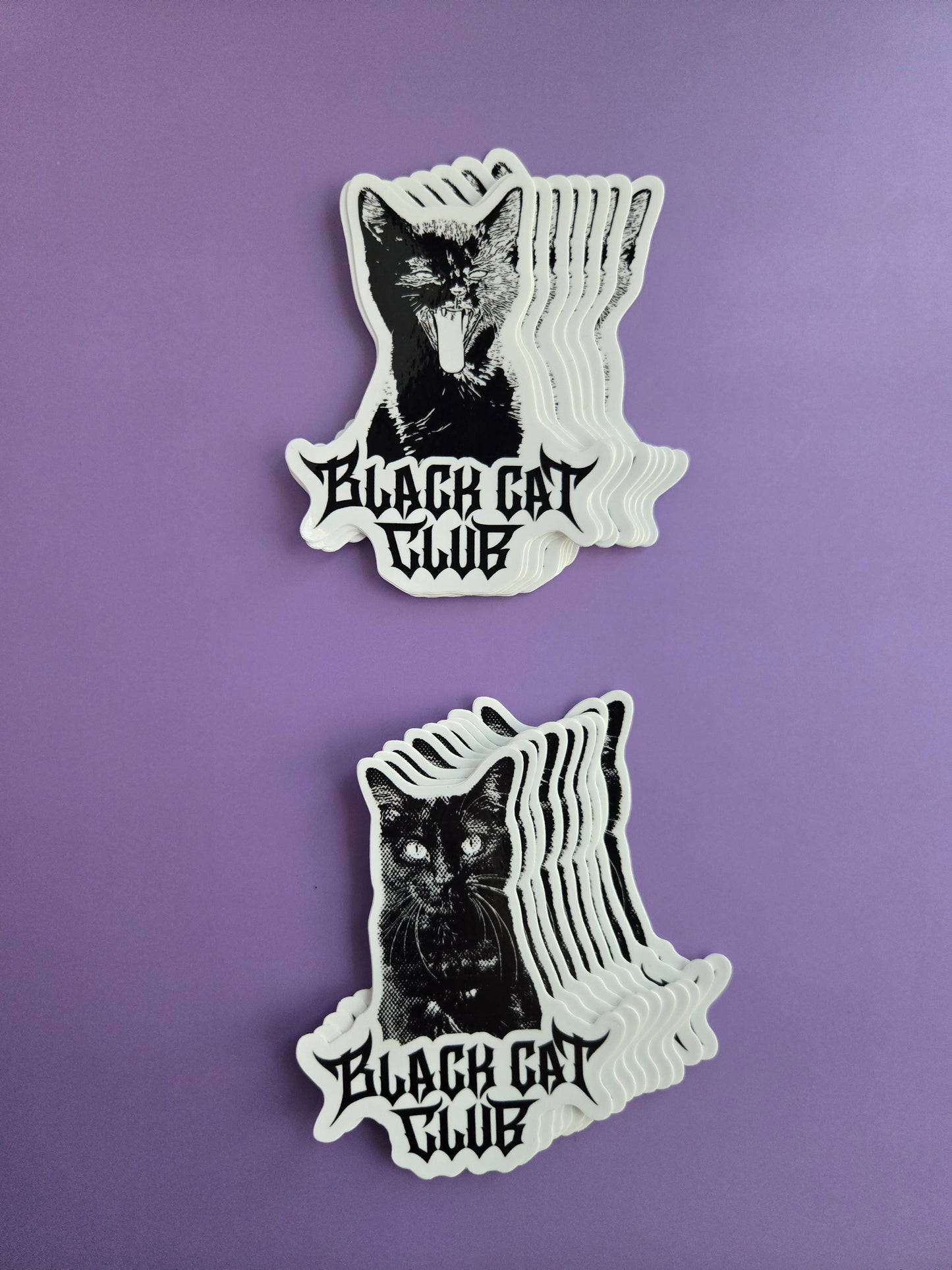 Black Cat Club Frankie Logo Sticker 3"