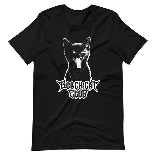 Black Cat Club Hissing Kitten Unisex Shirt