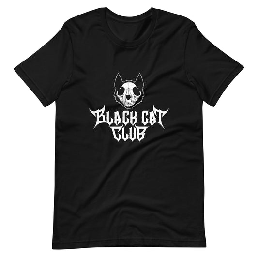 Black Cat Club Cat Skull Logo Unisex Shirt
