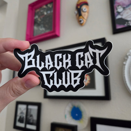 Black Cat Club Logo 3" Sticker