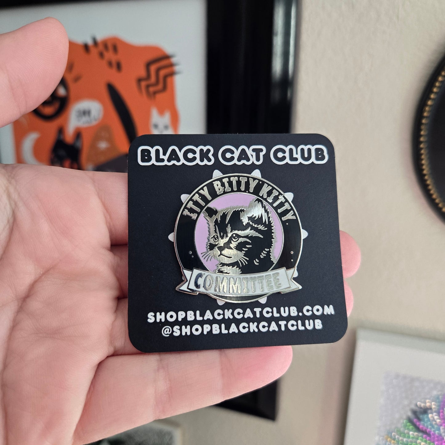 Itty Bitty Kitty Committee Badge Hard Enamel Pin