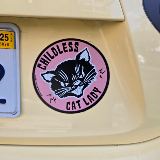 Childless Cat Lady Bumper Magnet 5"