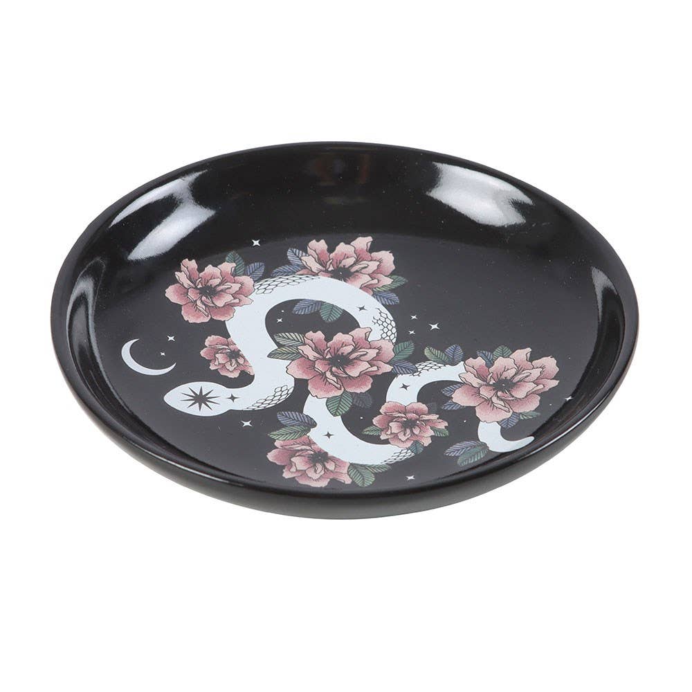 Serpentine Floral Snake Trinket Dish