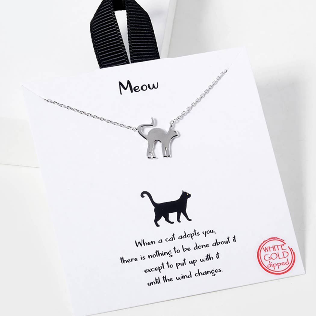 Meow Cat Pendant Necklace