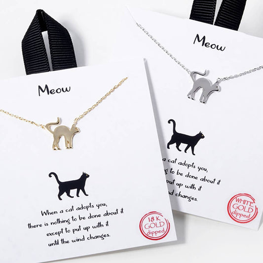 Meow Cat Pendant Necklace