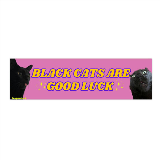 Black Cats are Good Luck Bumper Magnet