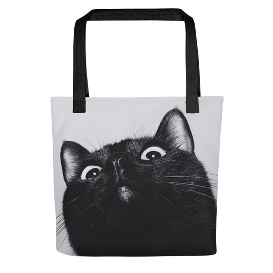 Black & White Derpy Cat Tote