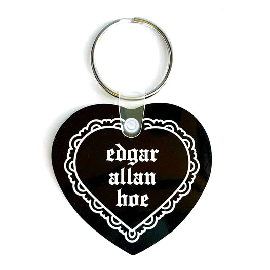 Edgar Allan Hoe Heart Shaped Vinyl Keychain