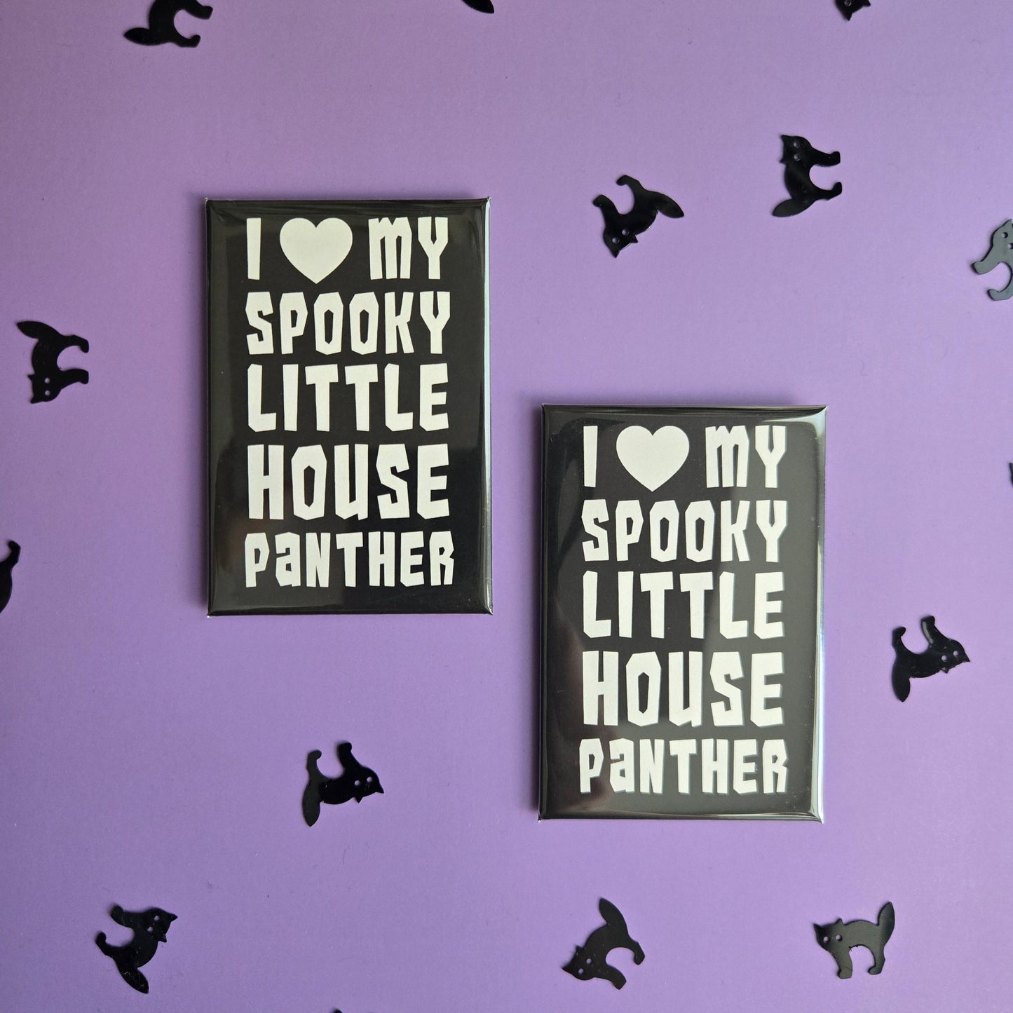 I Love My Spooky Little House Panther Fridge Magnet