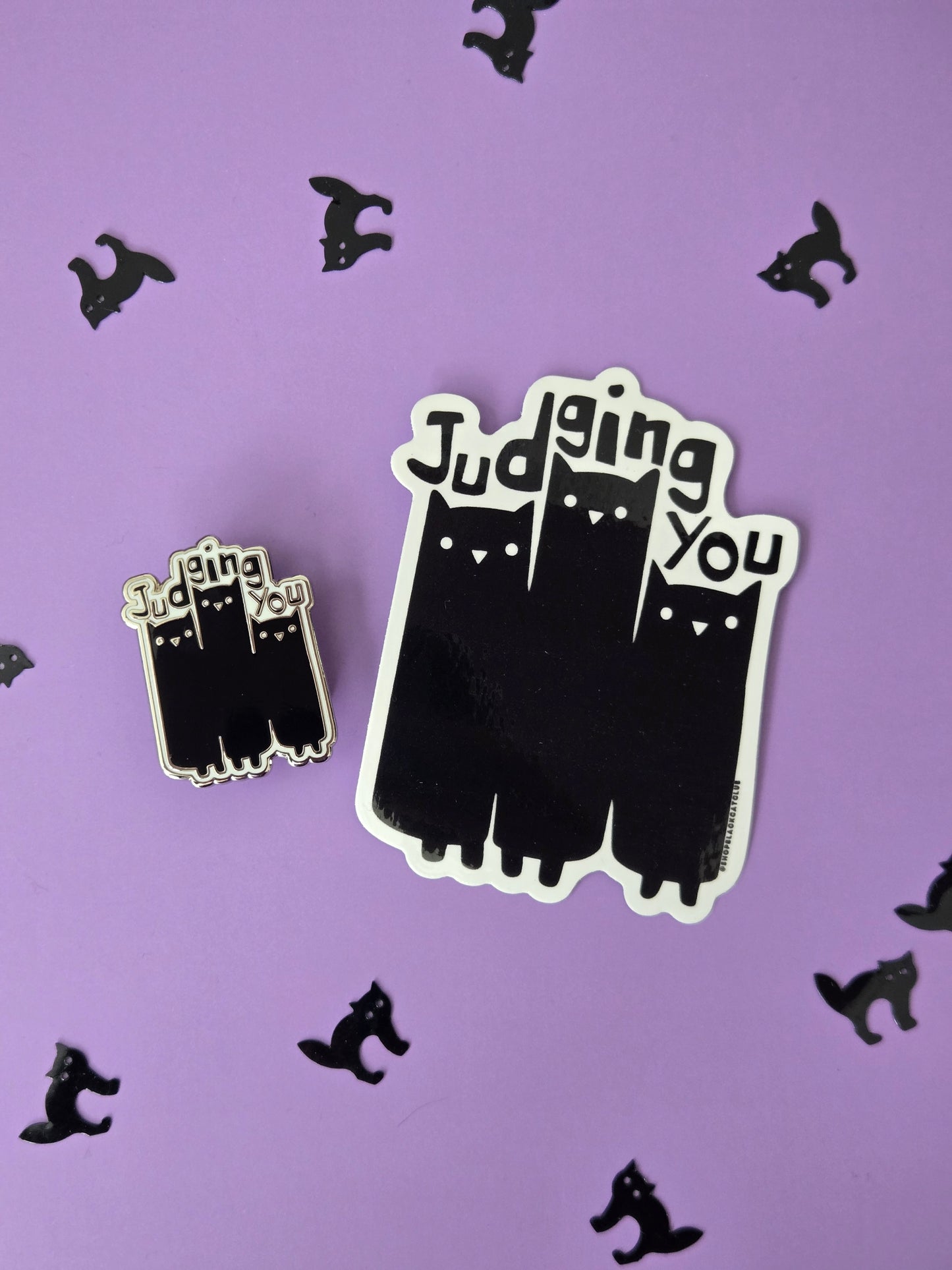 Judging You Hard Enamel Pin 1.5"
