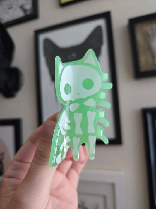 Skeleton Cat Hair Claw - 💚Glow in the Dark💚