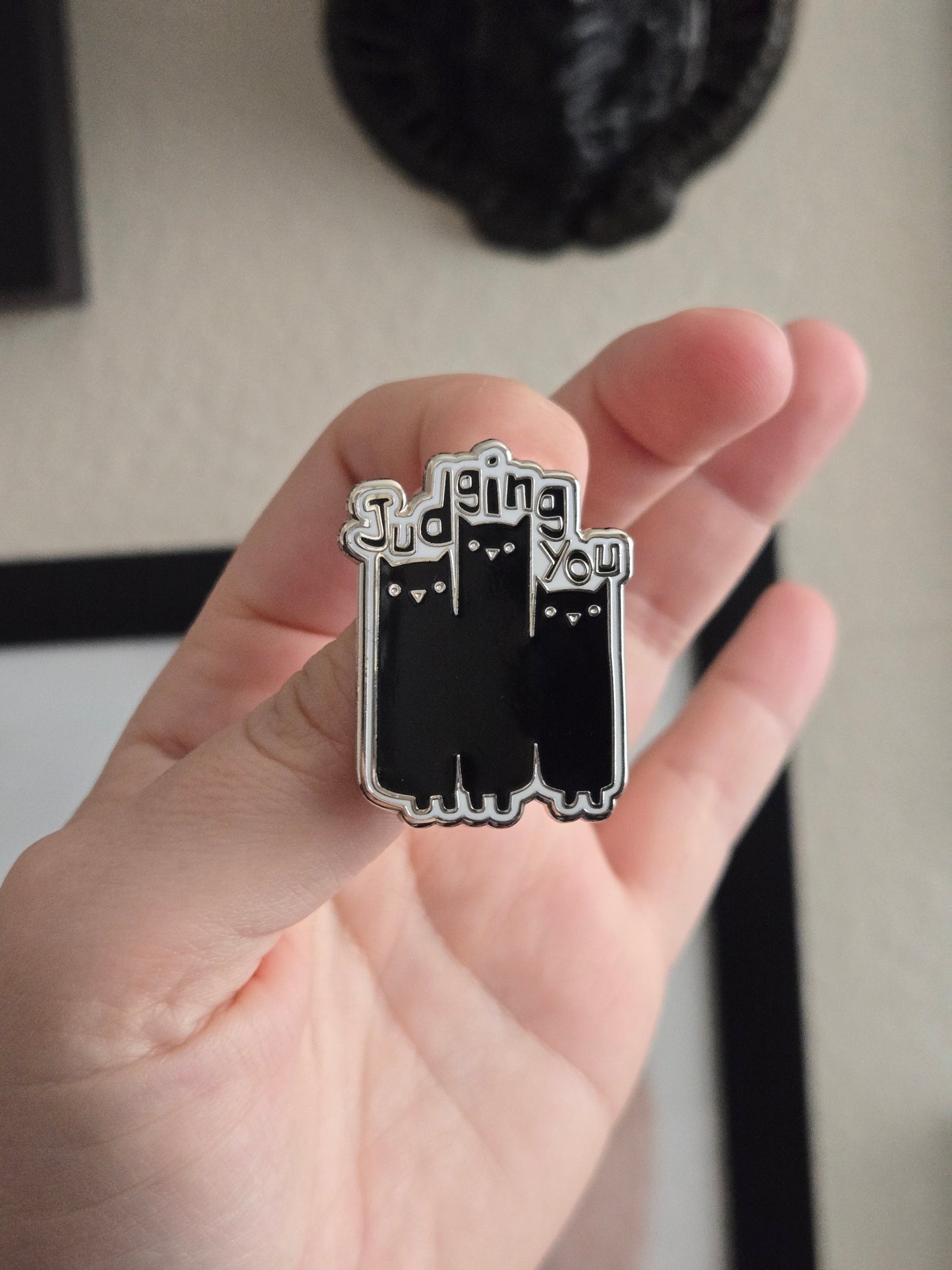 Judging You Hard Enamel Pin 1.5"