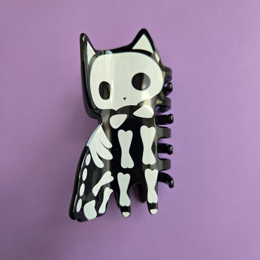 Skeleton Cat Hair Claw - Black