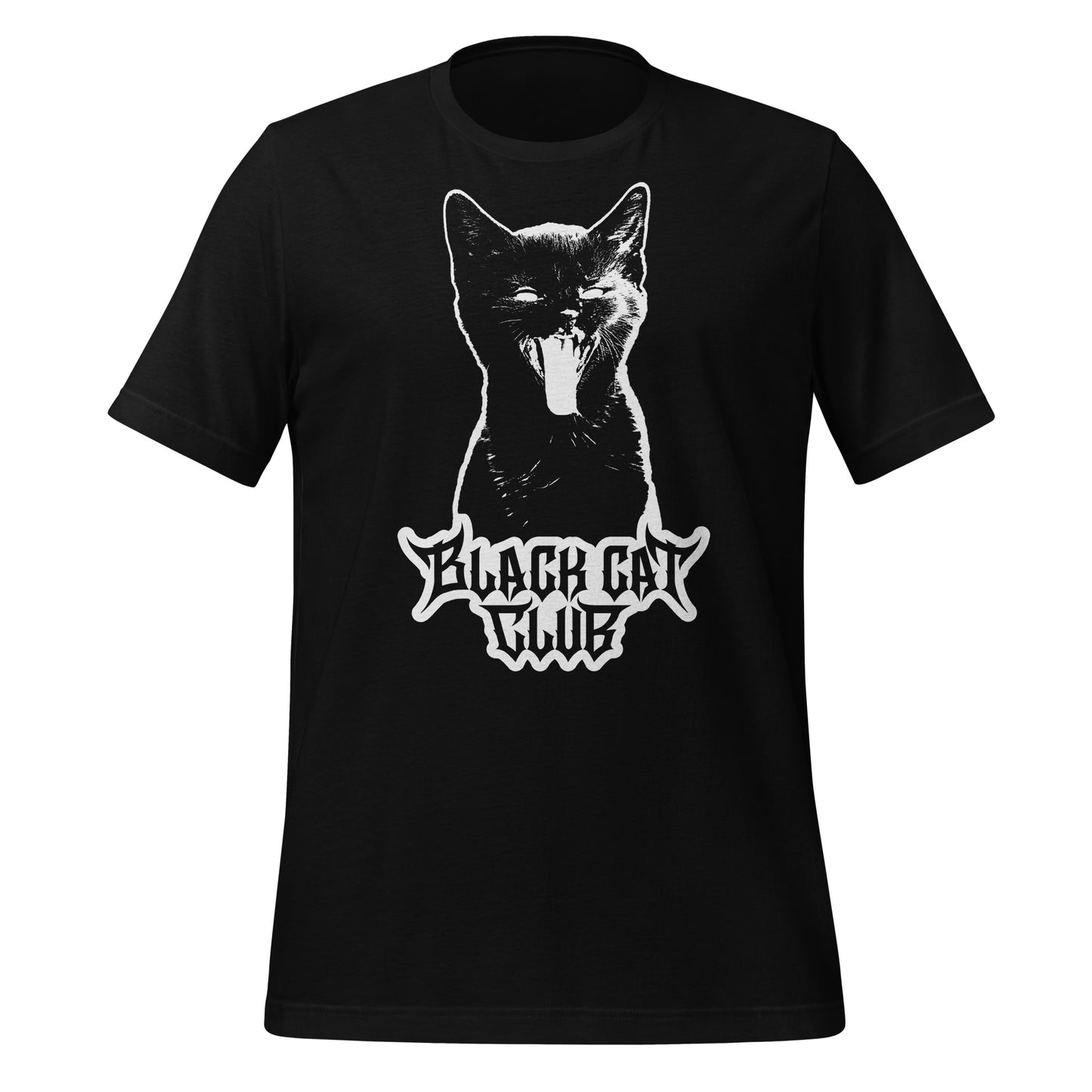 Black Cat Club Hissing Kitten Unisex Shirt