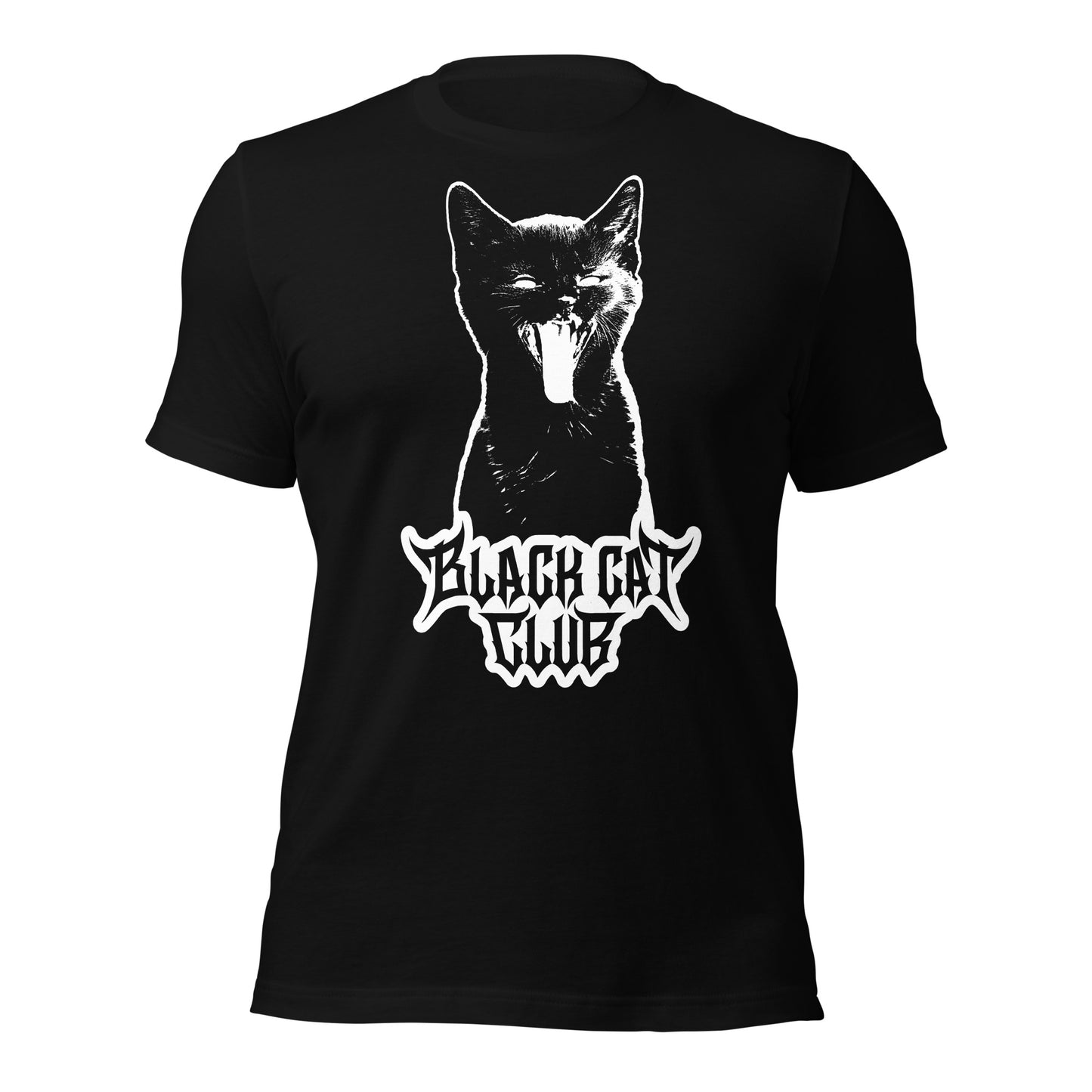 Black Cat Club Hissing Kitten Unisex Shirt